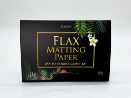 Матирующие салфетки FlaxMattingPaper, 100шт., деликатно удалят жирный блеск с кожи, не повреждая макияж, придадут коже  матовость и бархатистость, FlaxTap